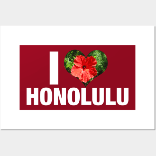 I Love Honolulu Posters and Art